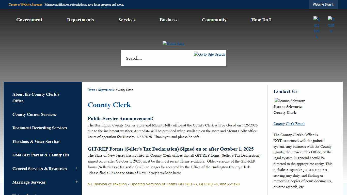 County Clerk Burlington County, NJ - Official Website